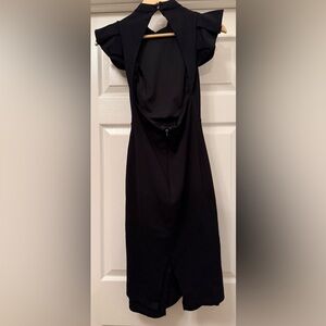 Lulu's Chic Black Ruffle Sleeve Backless Dress Size XS